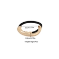 Golden irregular alloy hair tie with black elastic band, 4.5cm diameter for women - Streamlined Design