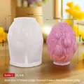 Stampo in silicone per candela a tulipano pasquale con rilievo e misure del prodotto - Pasqua C ZL-838