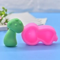 Roze siliconen paddenstoel lolly vorm en groen afgewerkt hars ambachtelijk product - Paddestoelvorm / Roze