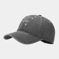 Détail de la casquette en coton gris anthracite avec impression d'appel entrant Money - Réglable / MONEY Gris