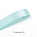Ice green polyester satin ribbon 25mm width color code 324 for flower gift packaging - Ice Green(324)
