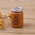 Miniature coffee cup memo holder with We Wish You Happy New Beer text in brown - Beer Can - Large