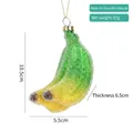 Banana glass ornament with beaded texture for Christmas tree decoration, 10.5cm tall - Banana Ornament