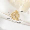 14K gold plated fish tail pendant with cubic zirconia and dimensions 19mm by 16mm - 14K Gold - Bicycle Crank