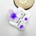 Three-piece purple gradient plumeria flower hair claw clip set for women - Cabbage Flower White Background With Purple Hearts Set (including Card)