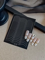 French manicure guide stickers YT 15 with white geometric lines and elegant nail art - French Style (YT15)