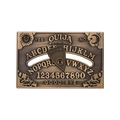 Set di distintivi vintage in bronzo OUIJA con planchette su sfondo bianco puro - Stile Puntatore Rotante Bronzo Vintage (XZ8946)