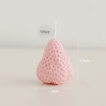 Pink strawberry shaped scented candle with realistic texture and VISSY tag decor - Large Pink Strawberry 1pc