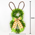 Close-up of Easter bunny wreath with 50cm height and 25cm width dimensions - 50*25cm