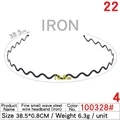 Black wavy metal headband with flexible steel wire for women daily hair styling - Small Wavy Steel Wire - Iron