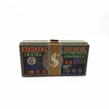 Sparkling dollar bill rhinestone evening clutch bag with crystal detail and metal frame - Iridescent Black