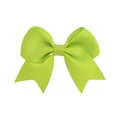 Minimalist lime green grosgrain ribbon hair bow clip for baby girls and infants - Lime Green (20)