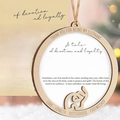 Wooden elephant friendship ornament with hemp rope for sisterhood and holiday gifting - Round Elephant Engraved Decor-Double Sided Content