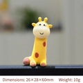 Mini resin yellow giraffe figurine for car monitor and dashboard decoration - 26x28x60mm / Giraffe B Peeking