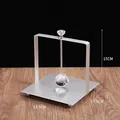 Square silver metal napkin holder with gravity bar and crystal top for luxury dining tables - Square Style / Silver