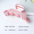 Pink pearlescent large claw clip made of PC plastic measuring 100x45x55mm - Jelly Pink-TCB-888