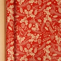 Christmas gift wrapping paper roll with red holly and pine cone botanical patterns - Christmas Series - Red Pine Cones