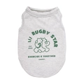 Gilet traspirante grigio per animali con stampa di orsetto rugby verde per cani e gatti - 2XL / Grigio chiaro