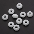 Faceted white crystal glass loose beads for DIY handmade jewelry and earring making - 8*14MM Coreless / Porcelain White