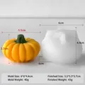 3D pumpkin silicone mold for DIY candles and aromatherapy plaster decor projects - Pumpkin Mold F404-1