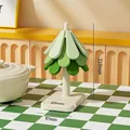 Green tree-shaped silicone coasters rack with square base and 210mm height specs - Gradient Green Square Base