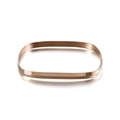 Minimalist square rose gold titanium steel bangle with polished mirror finish for women - Rose Gold Style (KB127938-K)