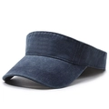 Verstellbare dunkelblaue Sonnenblende aus gewaschener Baumwolle für Outdoor-Sportarten - Verstellbar / Marineblau