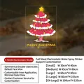 Size chart for Christmas tree window stickers showing five dimensions from 30cm to 135cm - Red Christmas Tree P-sd384 / S Small