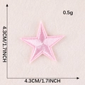 Pink star-shaped strawberry embroidery patch for clothing accessories and DIY decor - Pink Five-Pointed Star (G1L-A-1-9 Iron-On)