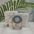 Gray LED portable lantern lamp with wooden handle in gift bag and box packaging - Birthday Gift Bag / Gray