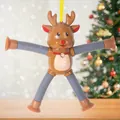 Giocattolo renna di Natale con tubi pop estensibili e ventose per decorazione e relax - Renna marrone (Non luminoso)