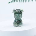 Mini Schnauzer dog figurine made of green crystal stones and resin for home decor - 21 South African Green
