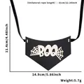 Bandana di Halloween per animali in feltro nero con scritta BOO e motivo ragnatela - Scaldacollo per Animali / Stile Lettera Boo
