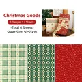 Set of 6 vintage kraft Christmas wrapping papers featuring reindeer and festive patterns - Christmas Sketch Style / 50x70cm (6-Sheet Set)