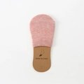 Pink cotton half-palm invisible socks for high heels on cardboard presentation - One Size / Pink