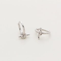 Elegante Ohrringe aus s925 Sterlingsilber mit Knotendesign und polierter Oberfläche - 925er Silber / Weißgold