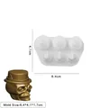 Halloween skull with top hat silicone mold for resin pendants, size 6.4x4.1x1.7cm - Skull with Top Hat