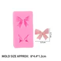 Rosa Silikonform mit Schleifenmuster für Fondant Tortendeko und DIY Backen - Stil 2# (15-127) / Rosa