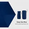 Mini-Flachschirm in Tiefseeblau mit ultrakompaktem Etui und 15 cm zusammengeklappter Länge - Schachtelverpackung / Marineblau