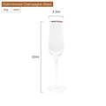 Calice champagne a tulipano 145ml con bordo dorato e trama in cristallo a coste - Calice da Champagne Bordo Dorato
