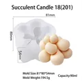 Stampo in silicone 3D succulenta 81x80x54mm per candele fai da te e saponi artigianali - Candela succulenta 18 (201)