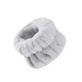 Absorbent light grey coral fleece wristband for washing face prevents water from leaking - Gray