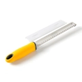 Yellow and grey stainless steel cheese grater with a transparent protective cover - Bag Packaging / Yellow