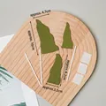 Three green felt mountain cake toppers with sticks and adhesive stickers for kids' birthdays - EVA Green Mountain B (3 Pcs)