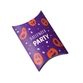 Purple Halloween pillow gift box featuring orange pumpkins and spooky party patterns - Pumpkin / 14*10*2.8cm / Purple
