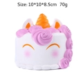 Unicorn cake squishy stress toy, slow rising foam sensory toy for kids, 10x10x8.5cm - Unicorn Rose Cake