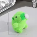 Green capybara plush keychain in 11cm height with soft fur and cute design - Green Non-removable Snot Capybara