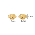 Golden stainless steel seashell pendant charm with dimensions 16x11mm for DIY jewelry - Gold Scallop-666