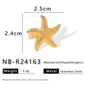 Makroaufnahme des 18K Gold-Seesternrings mit strukturierter Oberfläche und 2,5 cm Detail - Einstellbar Offen / Goldener Seestern-Stil (NB-R24163)