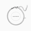 Polished silver stainless steel snake chain bracelet with 3mm width and lobster clasp - 3mm Snake Chain / Steel